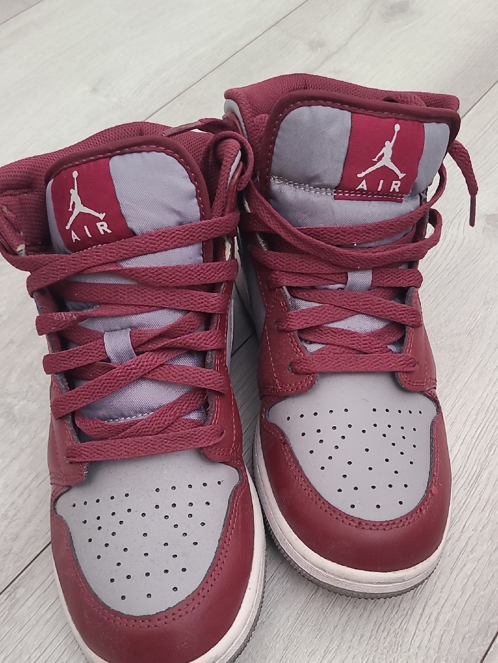 Nike Kids Air Jordan Sneakers in Maroon and Gray